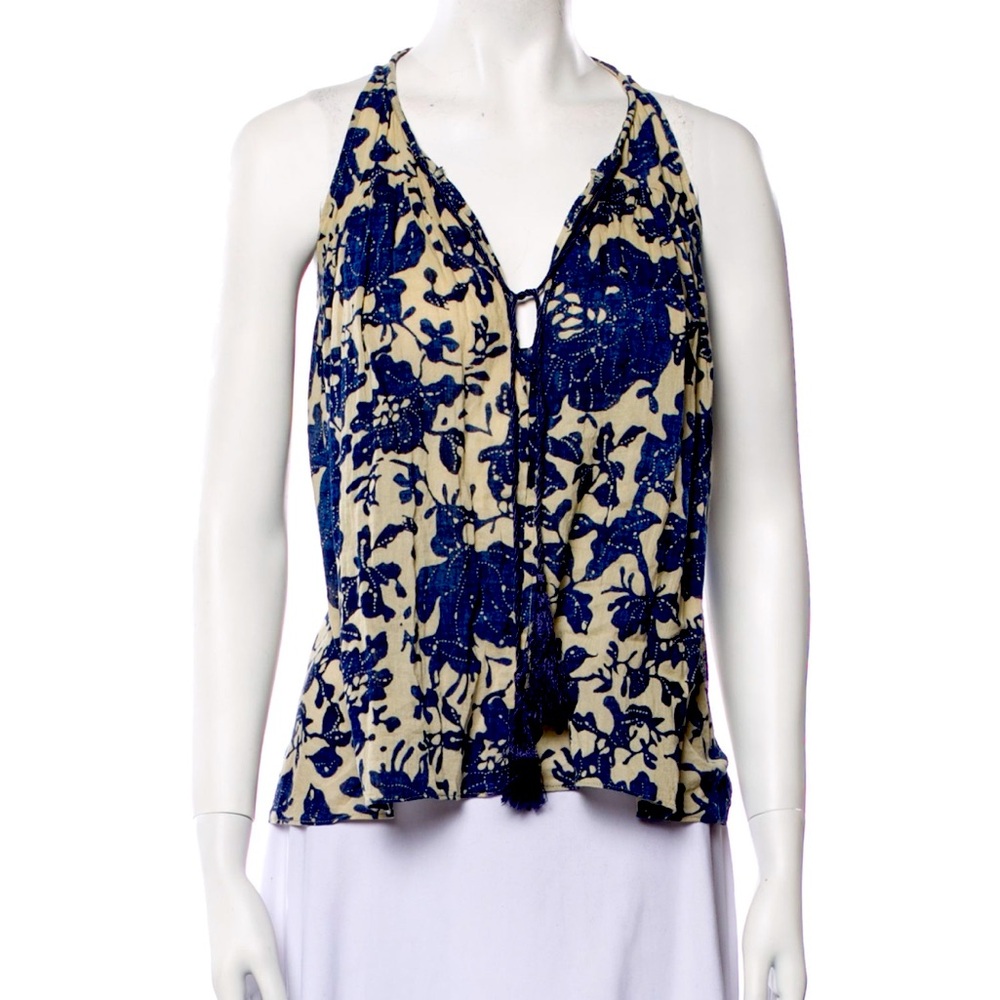 Derek Lam 10 Crosby V-Neck/Racer Back Flowy Top, Size 2